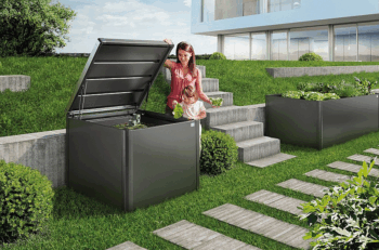 Biohort Komposter BIOHORT MonAmi (tmavo šedá metalíza) 102x102x86 (2 krabice)