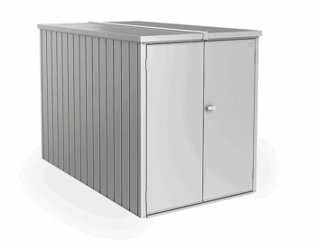 Biohort Multifunkčný úložný priestranný box BIOHORT Minigaráž (strieborná metalíza)