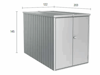 Biohort Multifunkčný úložný priestranný box BIOHORT Minigaráž (strieborná metalíza)