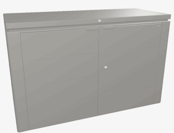 Biohort Multiúčelový úložný box HighBoard 160 x 70 x 118 (sivý kremeň metalíza) 160 cm (3 krabice)