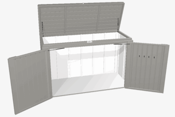 Biohort Multiúčelový úložný box HighBoard 160 x 70 x 118 (sivý kremeň metalíza) 160 cm (3 krabice)