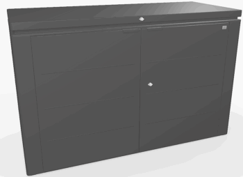 Biohort Multiúčelový úložný box HighBoard 160 x 70 x 118 (tmavo sivá metalíza) 160 cm (3 krabice)