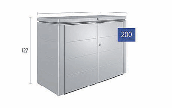 Biohort Multiúčelový úložný box HighBoard 200 x 84 x 127 (strieborná metalíza) 200 cm (3 krabice)
