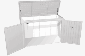 Biohort Multiúčelový úložný box HighBoard 200 x 84 x 127 (strieborná metalíza) 200 cm (3 krabice)