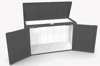 Biohort Multiúčelový úložný box HighBoard 200 x 84 x 127 (tmavo sivá metalíza) 200 cm (3 krabice)