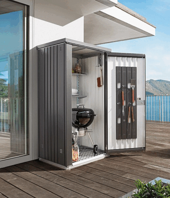 Biohort Skriňa na náradie BIOHORT veľ. 90 93 x 83 (sivý kremeň metalíza)