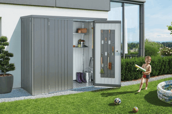 Biohort Skriňa na náradie BIOHORT veľ. 90 93 x 83 (strieborná metalíza)