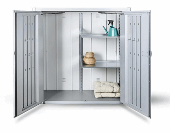 Biohort Skrinka na terasu BIOHORT Romeo M 132 x 57 x 140 (strieborná metalíza) M (3 krabice)