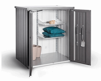 Biohort Skrinka na terasu BIOHORT Romeo M 132 x 57 x 140 (tmavo šedá metalíza) M (3 krabice)