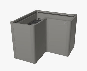 Biohort Truhlík Belvedere MAXI L 77 cm (sivá kremeň metalíza) 102 x 102 cm (7 krabíc)