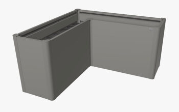 Biohort Truhlík Belvedere MAXI L 77 cm (sivá kremeň metalíza) 102 x 102 cm (7 krabíc)