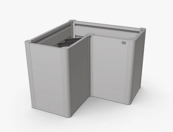 Biohort Truhlík Belvedere MAXI L 77 cm (strieborná metalíza) 102 x 102 cm (7 krabíc)