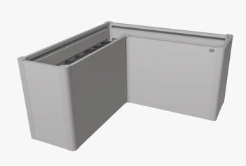 Biohort Truhlík Belvedere MAXI L 77 cm (strieborná metalíza) 102 x 102 cm (7 krabíc)