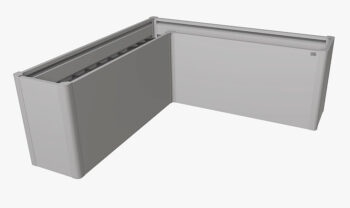 Biohort Truhlík Belvedere MAXI L 77 cm (strieborná metalíza) 152 x 152 cm (7 krabíc)