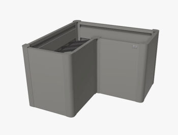 Biohort Truhlík Belvedere MIDI L 61 cm (sivá kremeň metalíza) 152 x 152 cm (7 krabíc)