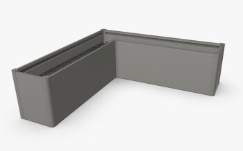 Biohort Truhlík Belvedere MIDI L 61 cm (sivá kremeň metalíza) 201 x 201 cm (7 krabíc)