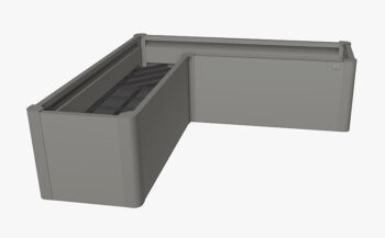 Biohort Truhlík Belvedere MINI L 45 cm (sivá kremeň metalíza) 201 x 201 cm (7 krabíc)