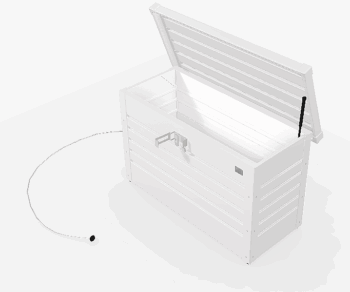 Biohort Úložný zamykací box (biela) 100 cm