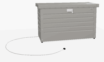 Biohort Úložný zamykací box (sivý kremeň metalíza) 100 cm
