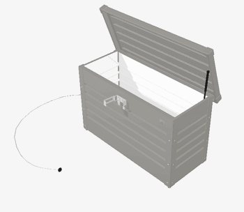 Biohort Úložný zamykací box (sivý kremeň metalíza) 100 cm