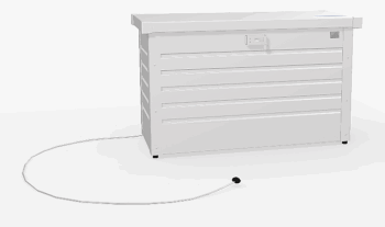 Biohort Úložný zamykací box (strieborná metalíza) 100 cm