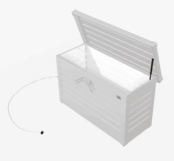 Biohort Úložný zamykací box (strieborná metalíza) 100 cm