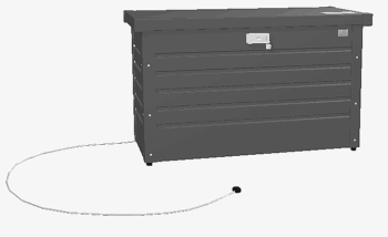 Biohort Úložný zamykací box (tmavo sivá metalíza) 100 cm