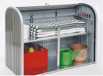 Biohort Viacúčelový roletový box BIOHORT StoreMax veľ. 120 117 x 73 x 109 (strieborná metalíza)