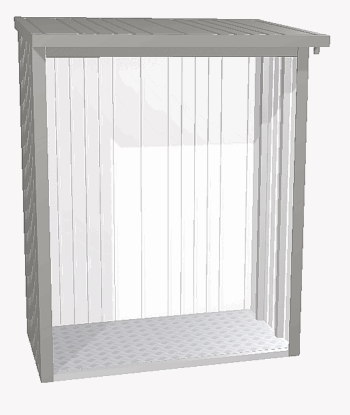 Biohort Viacúčelový sklad krbového dreva BIOHORT drevník WoodStock 157 x 102 (sivý kremeň metalíza)