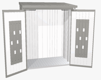 Biohort Viacúčelový sklad krbového dreva BIOHORT drevník WoodStock 157 x 102 (sivý kremeň metalíza)