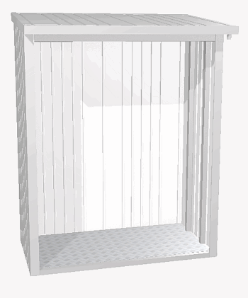 Biohort Viacúčelový sklad krbového dreva BIOHORT drevník WoodStock 157 x 102 (strieborná metalíza)