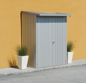 Biohort Viacúčelový sklad krbového dreva BIOHORT drevník WoodStock 157 x 102 (strieborná metalíza)