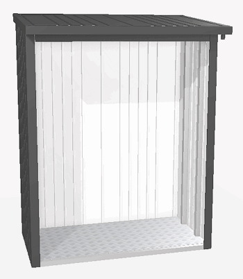 Biohort Viacúčelový sklad krbového dreva BIOHORT drevník WoodStock 157 x 102 (tmavo šedá metalíza)