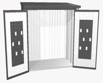 Biohort Viacúčelový sklad krbového dreva BIOHORT drevník WoodStock 157 x 102 (tmavo šedá metalíza)