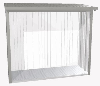 Biohort Viacúčelový sklad krbového dreva BIOHORT drevník WoodStock 229 x 102 (sivý kremeň metalíza)
