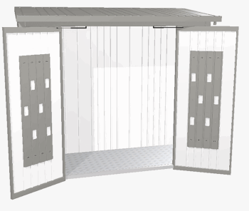 Biohort Viacúčelový sklad krbového dreva BIOHORT drevník WoodStock 229 x 102 (sivý kremeň metalíza)