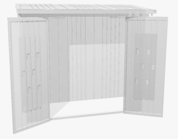 Biohort Viacúčelový sklad krbového dreva BIOHORT drevník WoodStock 229 x 102 (strieborná metalíza)