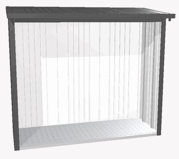 Biohort Viacúčelový sklad krbového dreva BIOHORT drevník WoodStock 229 x 102 (tmavo šedá metalíza)
