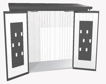 Biohort Viacúčelový sklad krbového dreva BIOHORT drevník WoodStock 229 x 102 (tmavo šedá metalíza)