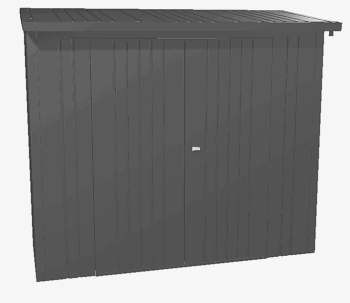 Biohort Viacúčelový sklad krbového dreva BIOHORT drevník WoodStock 229 x 102 (tmavo šedá metalíza)