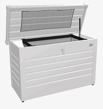 Biohort Vonkajší úložný box FreizeitBox 159 x 79 x 83 (strieborná metalíza)