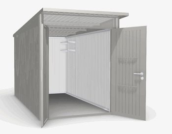 Biohort Záhradný domček BIOHORT Avantgarde A4 duo 180 × 340 cm (sivý kremeň metalíza)