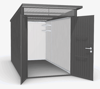 Biohort Záhradný domček BIOHORT Avantgarde A4 duo 180 × 340 cm (tmavo šedá metalíza)