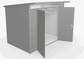Biohort Záhradný domček BIOHORT Avantgarde A5 duo 260 × 180 cm (sivý kremeň metalíza)