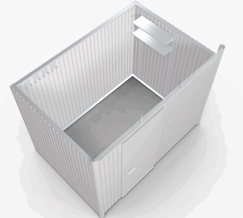 Biohort Záhradný domček BIOHORT Avantgarde A5 duo 260 × 180 cm (strieborná metalíza)