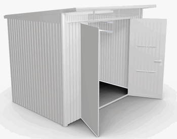 Biohort Záhradný domček BIOHORT Avantgarde A5 duo 260 × 180 cm (strieborná metalíza)