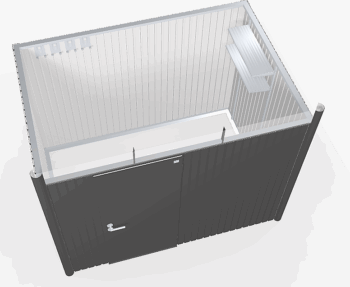Biohort Záhradný domček BIOHORT Avantgarde A5 duo 260 × 180 cm (tmavo šedá metalíza)