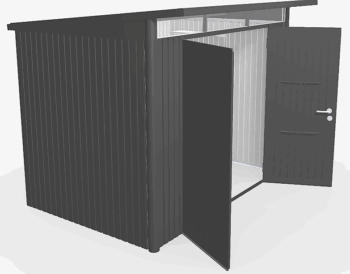 Biohort Záhradný domček BIOHORT Avantgarde A5 duo 260 × 180 cm (tmavo šedá metalíza)
