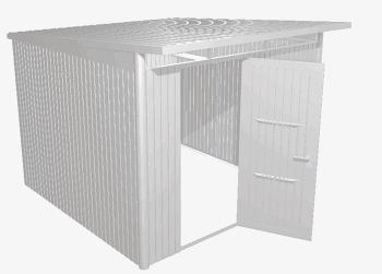 Biohort Záhradný domček BIOHORT Avantgarde A7 260 × 260 cm (strieborná metalíza)