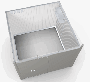 Biohort Záhradný domček BIOHORT Avantgarde A7 duo 260 × 260 cm (sivý kremeň metalíza)
